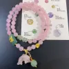 Best-selling natural gold thread jade dragon pattern agate double-loop bracelet, fashionable and individual, exquisite women's bracelet with multiple loops of jade beads Item Picture